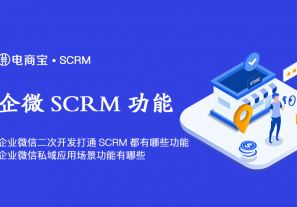 企业微信二次开发打通SCRM都有哪些功能?企业微信私域应用场景功能有哪些？