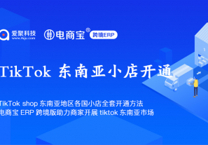 TikTok shop东南亚地区各国小店全套开通方法！电商宝ERP跨境版助力商家开展tiktok东南亚市场！