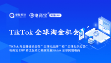 TikTok淘金赚钱机会在“全球化品牌”和“全球化供应链”,电商宝ERP跨境版助力商家开展tiktok全球跨境电商！